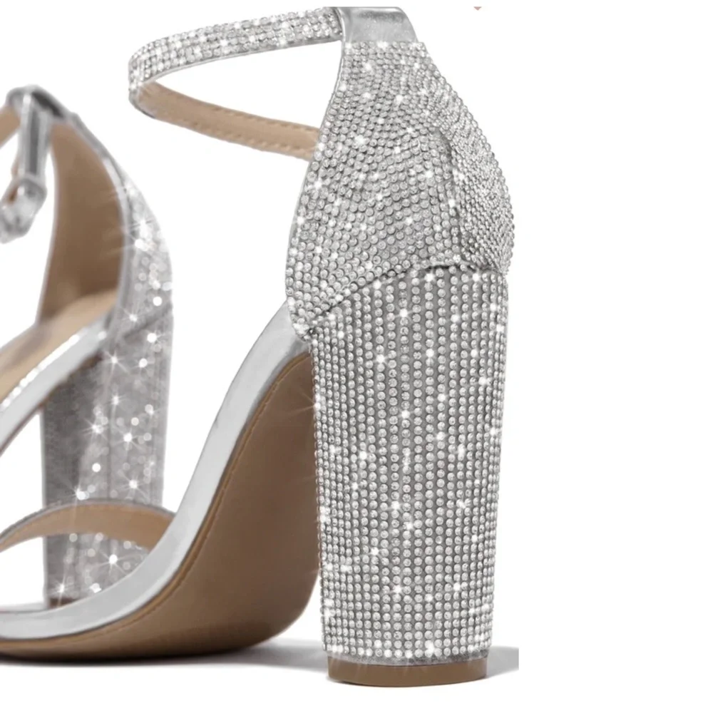 Embellished block heels 10M - Picture 4 of 4